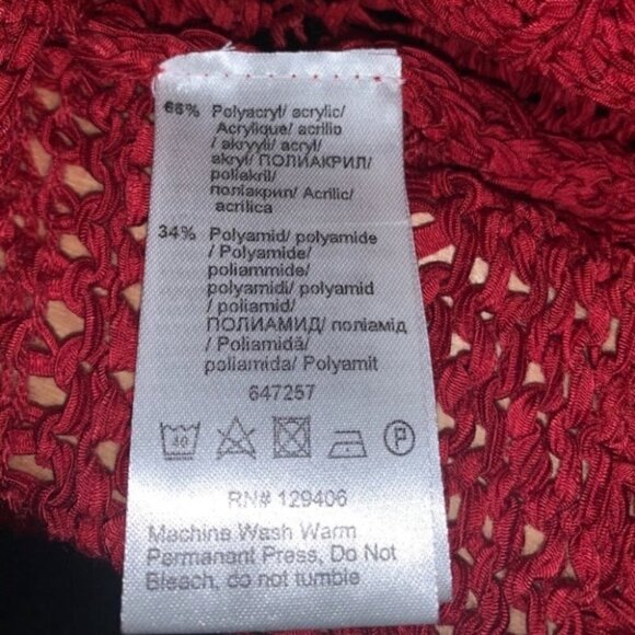 VENUS Loose Knit Ombre Open Knit Round Neck Pullover Sweater maille top size M - Picture 5 of 6